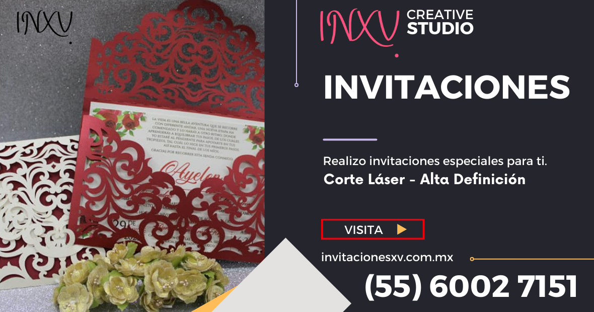 invitaciones para xv años o boda elegantes y economicas de corte laser urgentes en Lomas de chapultepec